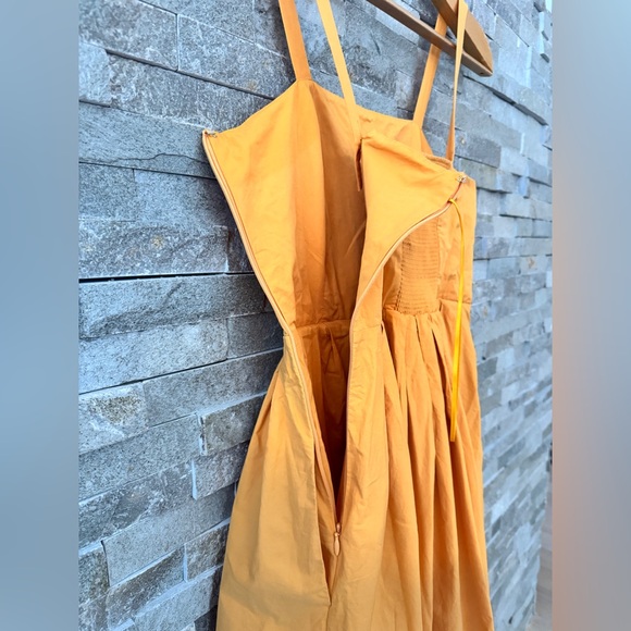 Elie Tahari Yellow Eyelet Square Neck Maxi Dress 4 - Picture 13 of 14